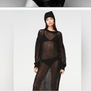 ZARA x STEVEN MEISEL Alpaca Wool Mesh Knit Dress